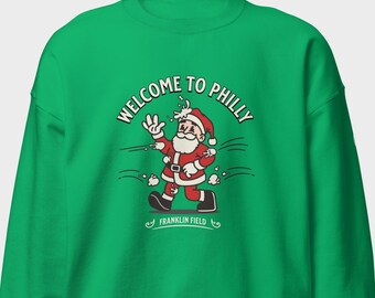 Sweat-shirt Santa Snowball | Sweat-shirt de Noël de l'équipe de football de Philadelphie