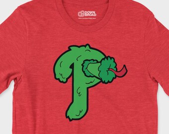 T-Shirt mit dem Maskottchen „Phanatic P“ | Fan-T-Shirt für Philadelphia-Baseballspieler