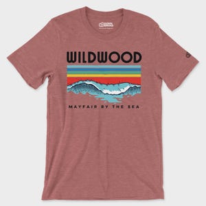 Wildwood Mayfair T-Shirt | Northeast Philly Tee | Jersey Shore Wildwood Shirt | Mayfair by the Sea Tee Heather Mauve