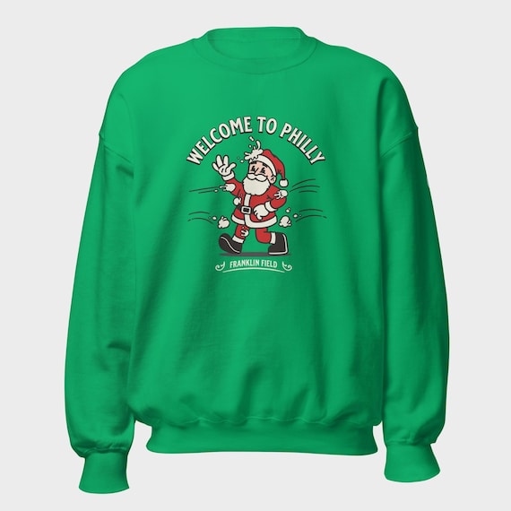 Santa Snowball Eagles Sweatshirt | Funny Franklin Field Crewneck | Philadelphia Eagles Fan Gift | Philly Christmas Sweatshirt