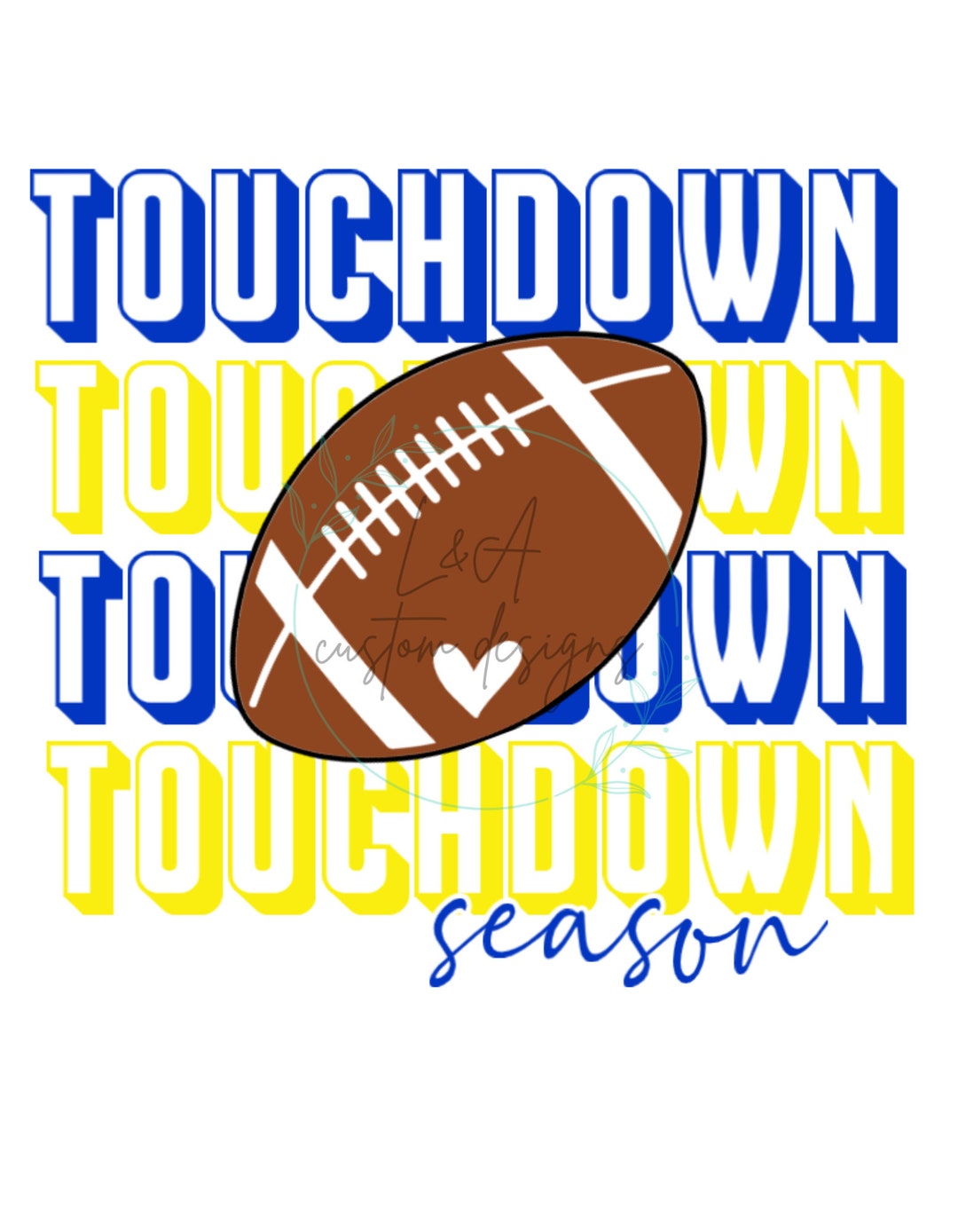 Touchdown Season PNG, Football, Sublimation Download - Etsy