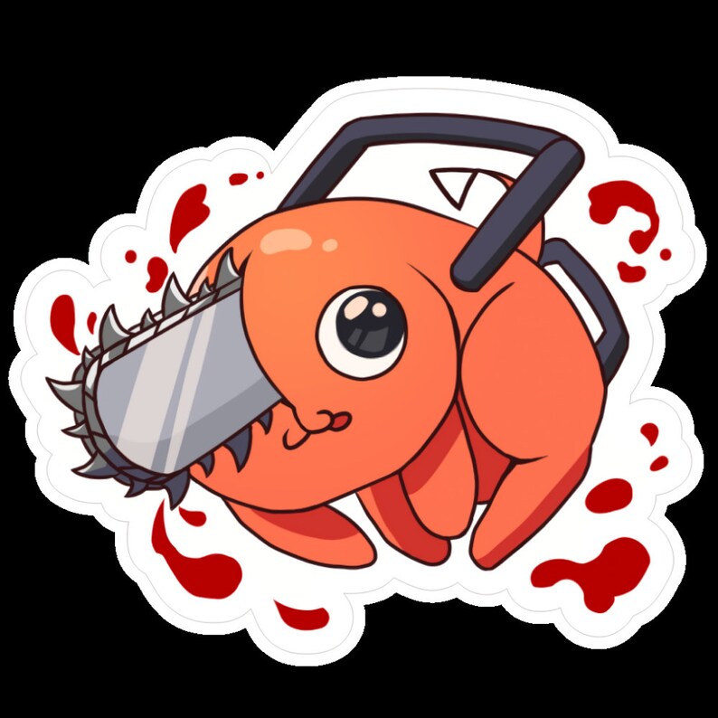 Pochita Chainsaw Man Anime 4x4 Large Sticker Etsy New Zealand