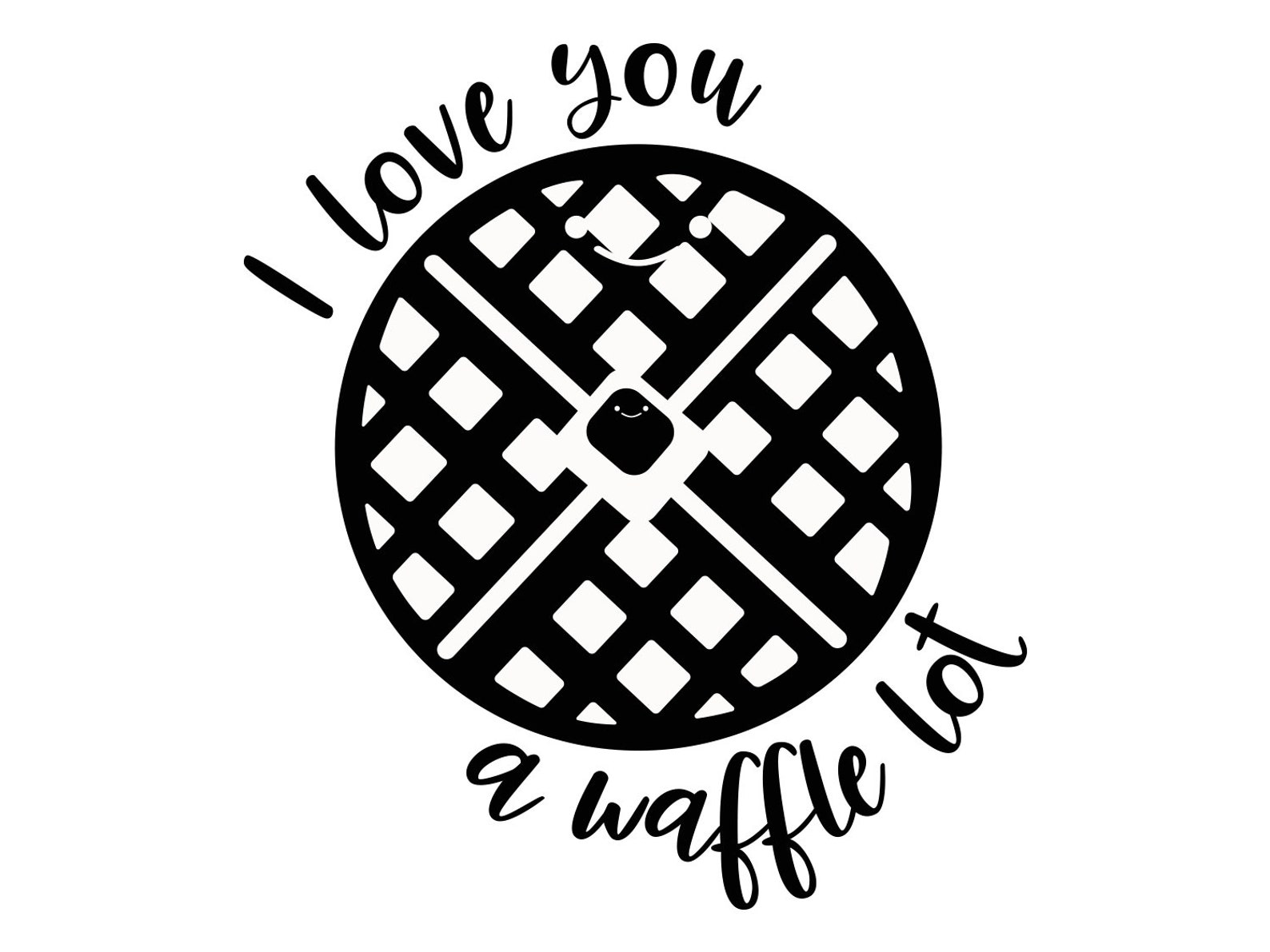 I Love You a Waffle Lot Waffle SVG Clip Art Etsy