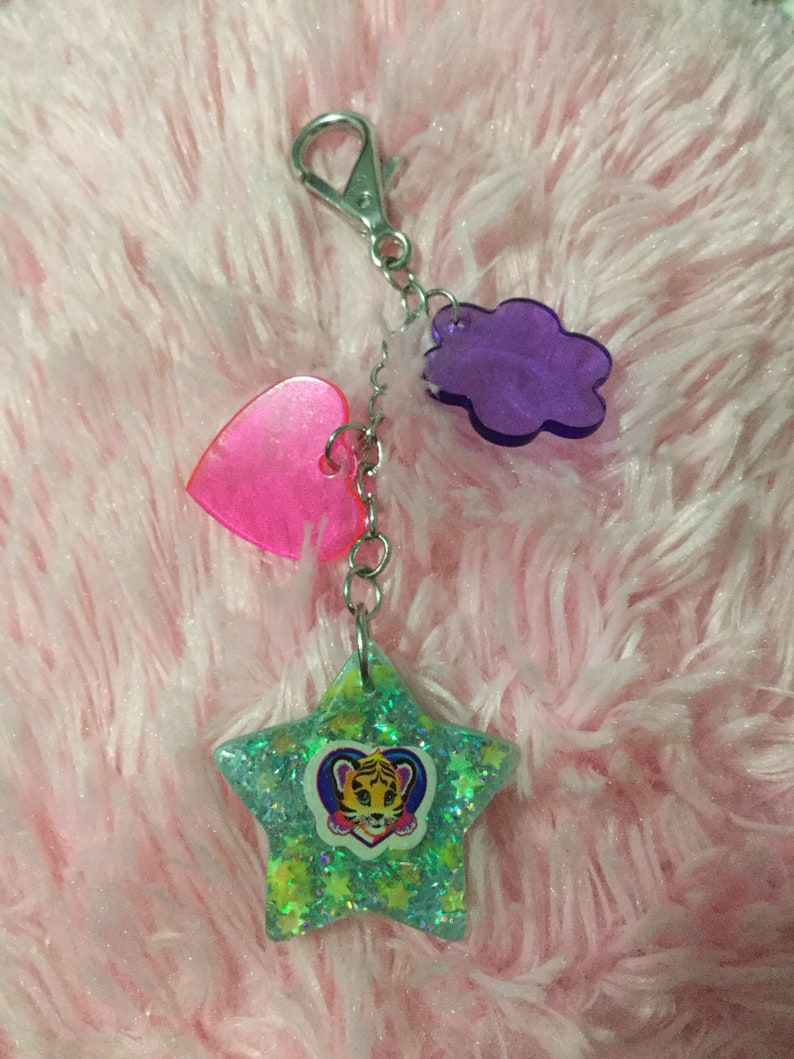 Tiger King lisa frank keychain image 1