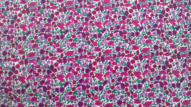 Liberty ~ Petal /& Bud Pink Red Fabric quilting dressmaking floral poppy daisy