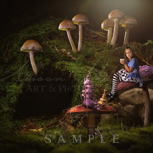 Alice in Wonderland Digital Backdrop