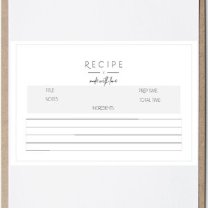 Printable Recipe Cards, Recipe Card Template, Recipe Cards Printable, Recipe Template, Recipe Card Printable, Recipe Card, under 10 dollars
