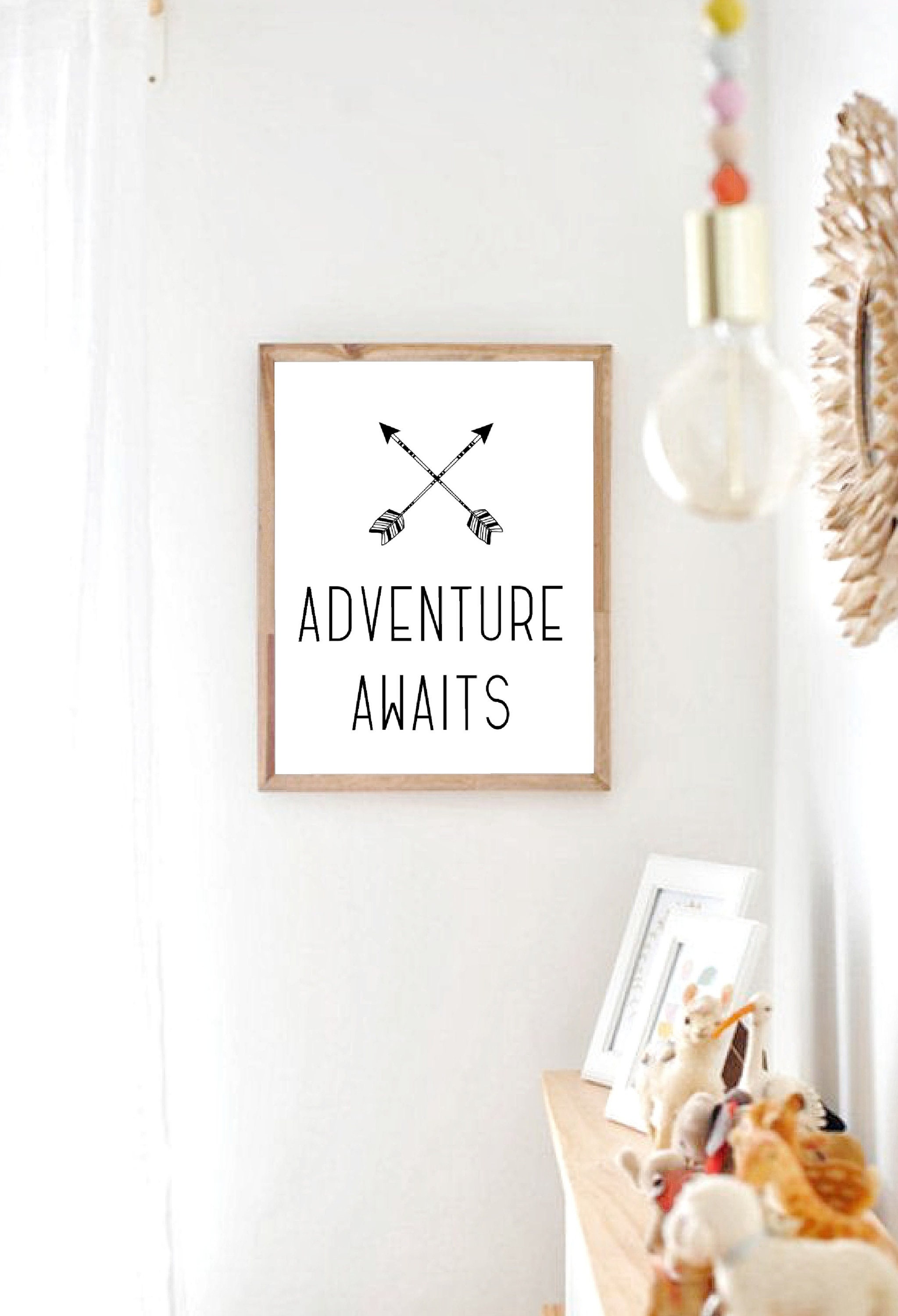 Adventure Awaits Kids Room Decor Kids Wall Art Nursery Wall Etsy