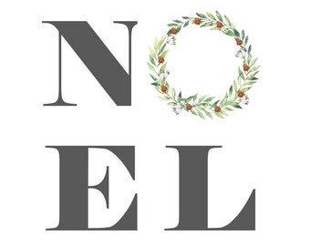 Noel Sign, Noel Print, Noel Printable, Christmas Print, Noel Art Print, Noel Letters, under 10 dollars, Christmas Decor, Printable,
