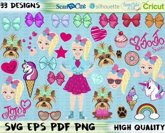 Download Jojo Siwa svg png pdf Jojo svg JoJo Cutting file Party | Etsy
