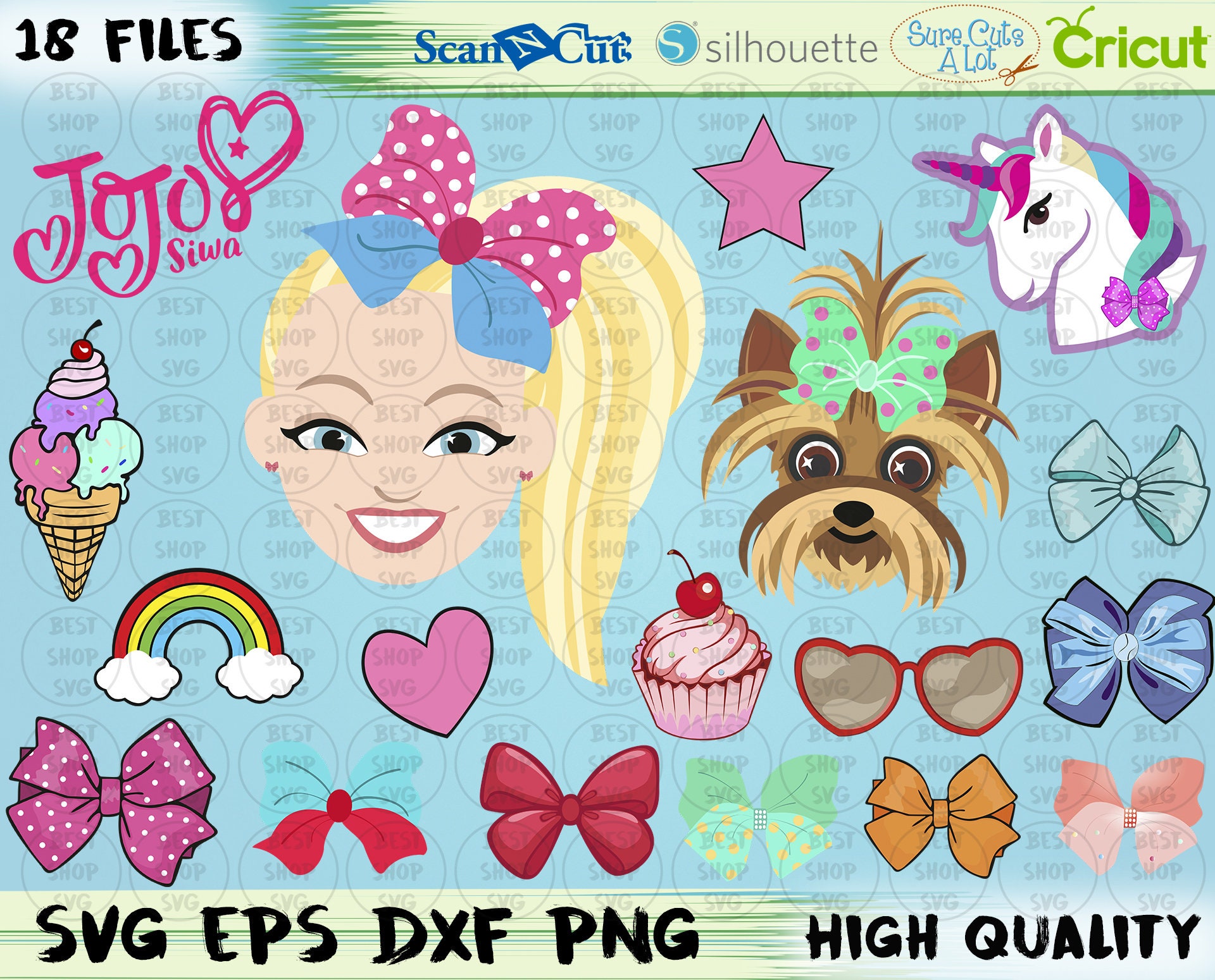 Jojo Siwa svg png eps Jojo svg JoJo Cutting file Clipart | Etsy