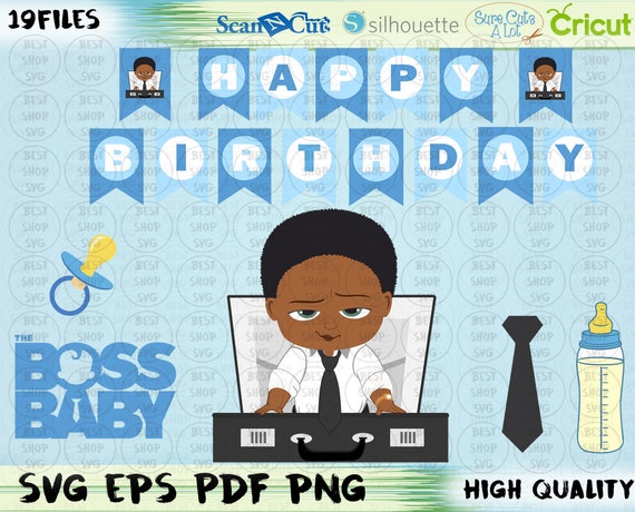 Download Baby Boss SVG Baby Boy African American Afro PNG PDF | Etsy