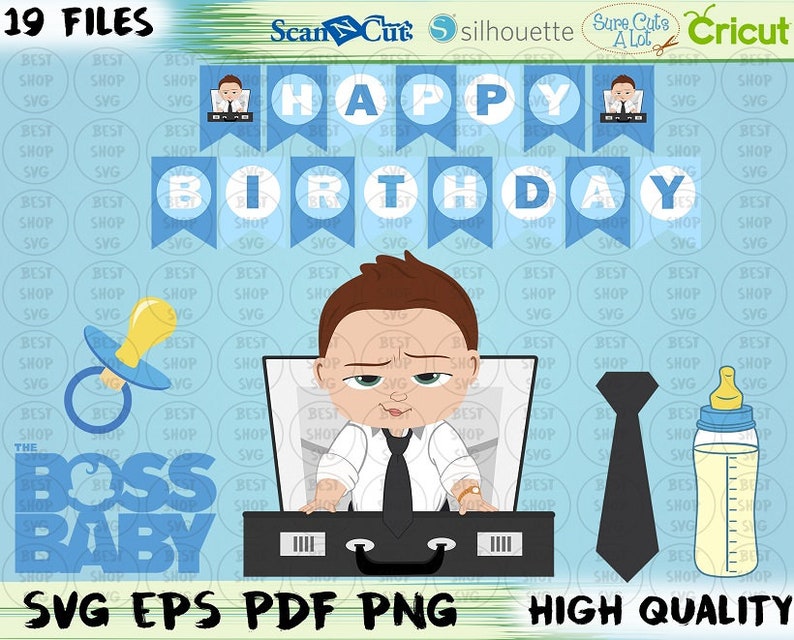 Download Baby Boss SVG PNG PDF Baby Boy Baby svg Birthday Party | Etsy