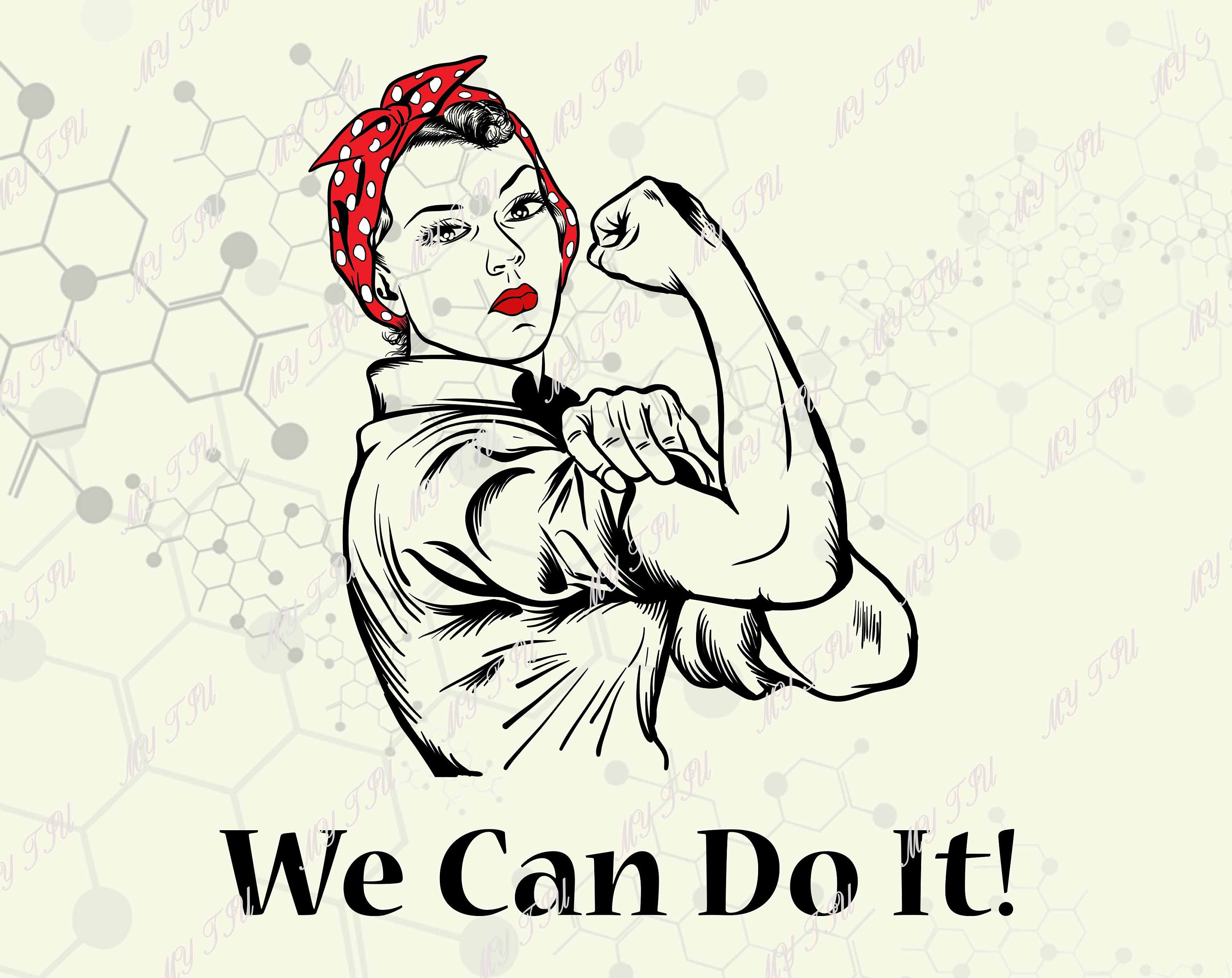 Rosie the Riveter svg file/ We can do it svg dxf png/ | Etsy