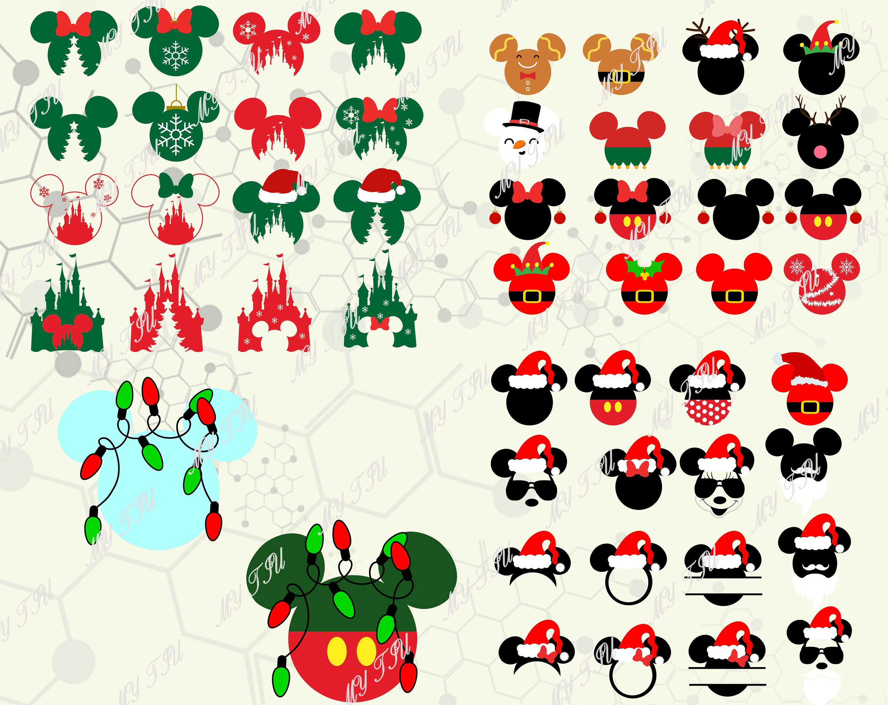 Disney Christmas svg bundle/ Christmas Mickey-Minnie svg dxf | Etsy