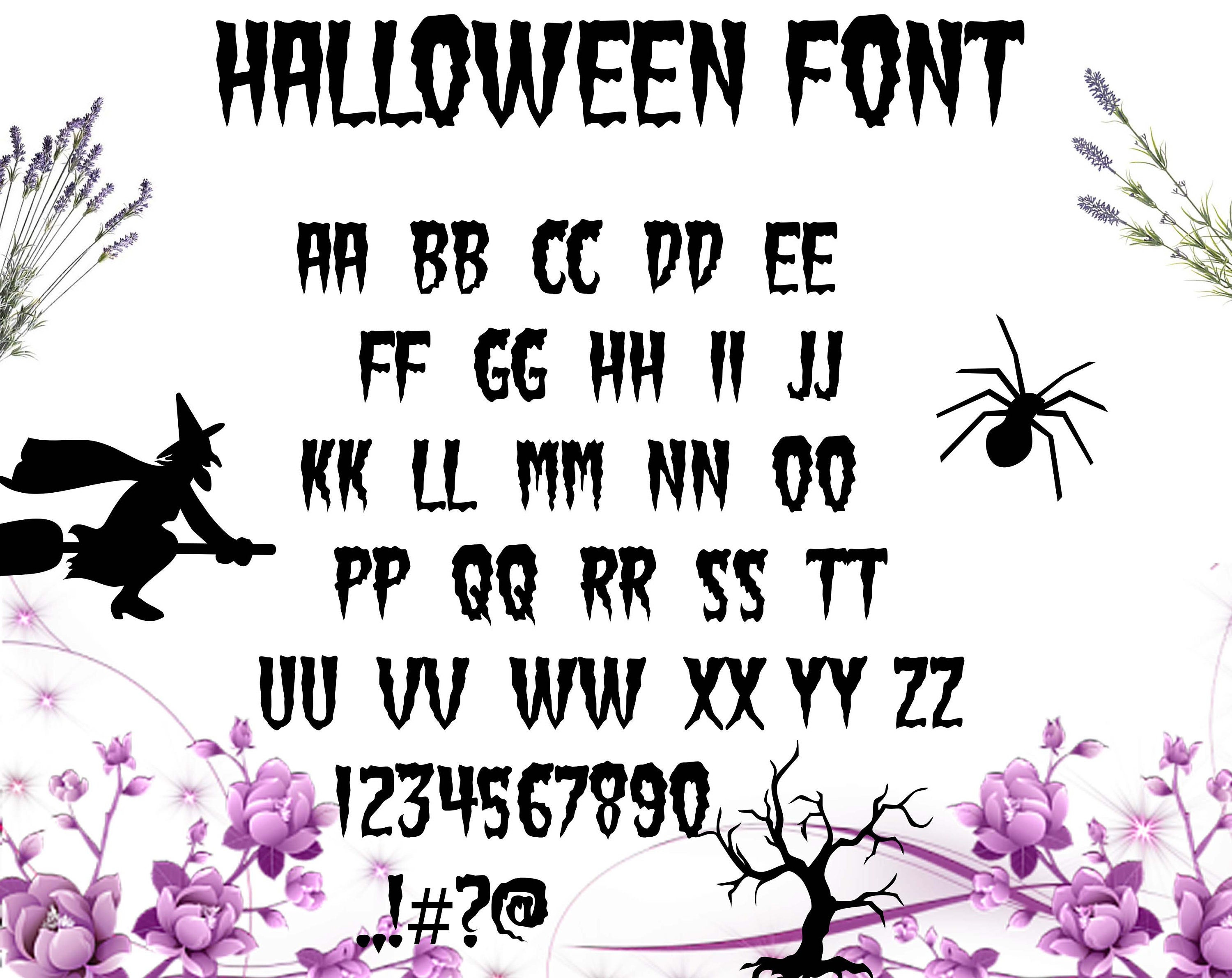 Download Halloween font svg file/ Halloween alphabet svg dxf/ | Etsy