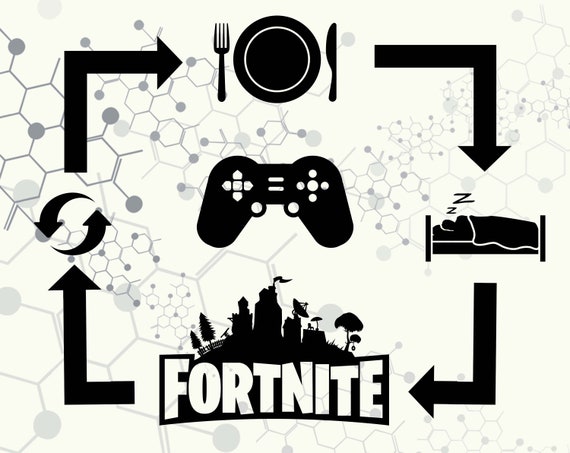 Download Fortnite svg file/ Eat Sleep Fortnite Repeat svg dxf png ...