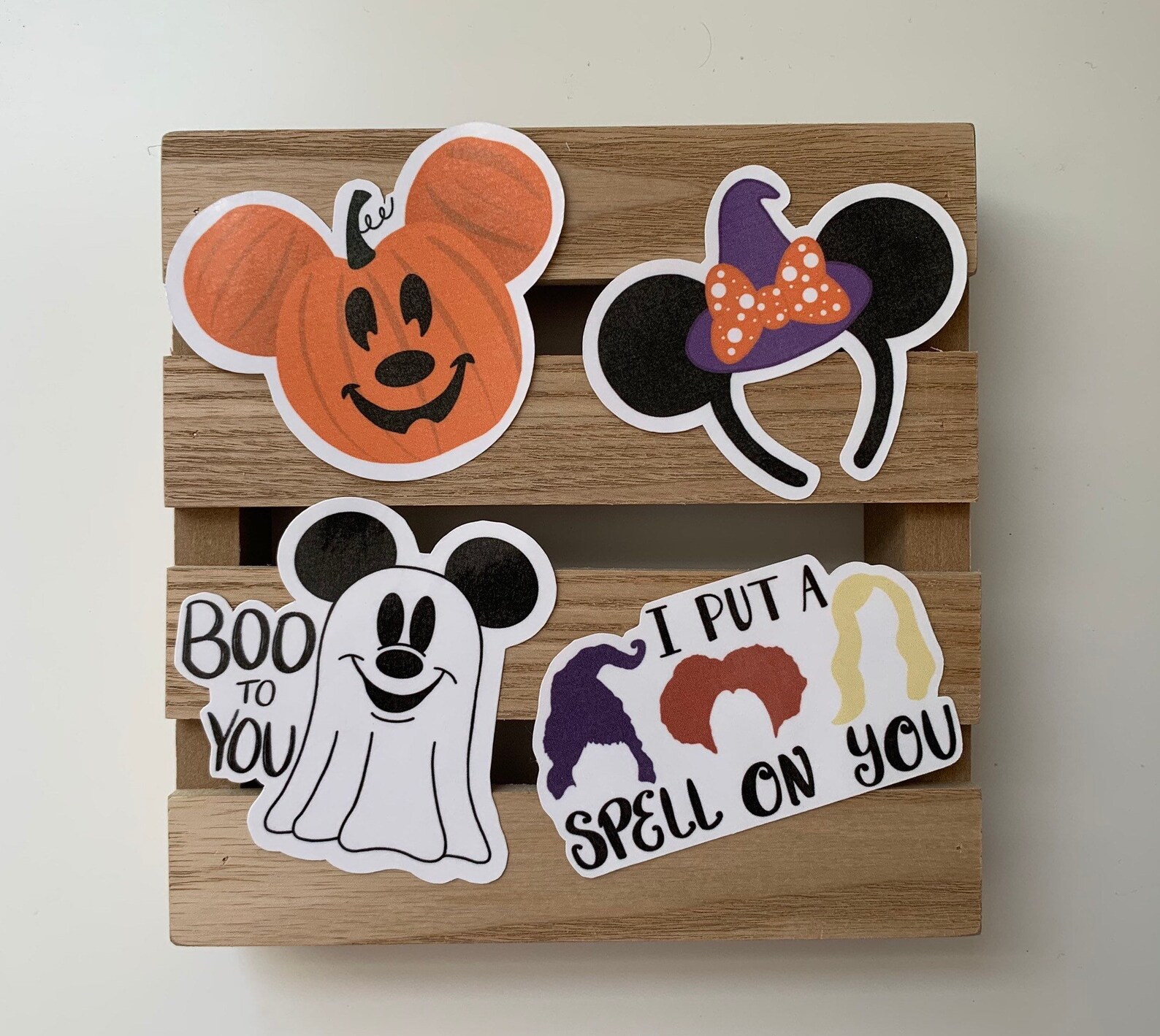 Disney Halloween Stickers Glossy Die Cut Stickers | Etsy