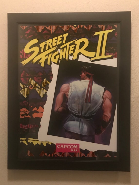 Street Fighter 2 Arcade Framed Vinyl Wall Art Etsy
