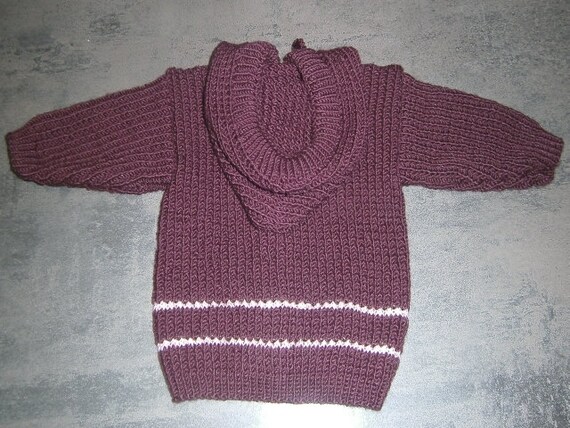 burgundy baby sweater