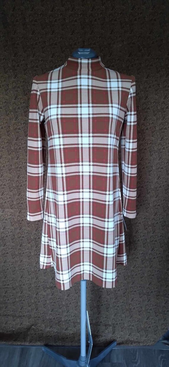 Plaid knit dress 2025