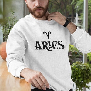 Aries Hand Lettered Zodiac SVG Files for Cricut, Birthday Gift Print Shirt Design, Png Pdf Jpg Eps Dxf