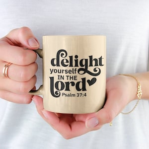 Deléitate en el Señor Salmo Christian Bible Verse Cricut Cut File, Png Eps Pdf Dxf Jpg Descarga digital, JSS