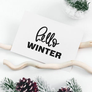Hallo winter zeggen SVG gesneden bestand, welkom trui weer Instant Download, png dxf eps pdf jpg