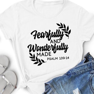 Fearfully and Wonderfully Made Psalm 139 Print and Cut Design Download, CHS