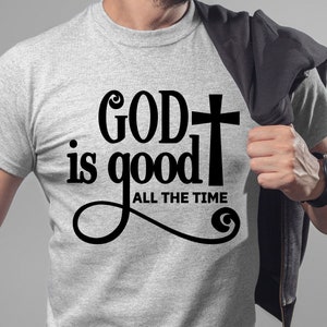 God is altijd goed Print en Cut Design met Cross, Svg Jpg Png Eps Dxf Pdf, GRC