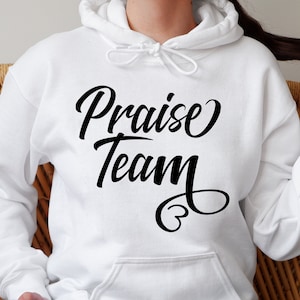 Praise Team Text Design with Heart Christian Svg Files For Cricut, Worship Him Quotes, Png Pdf Jpg Eps Dxf, WSHP