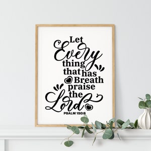 Laat alles dat adem heeft de heer Svg-bestanden prijzen voor Cricut, christelijke Svg digitale download, Bijbel Tshirt Svg, WSHP