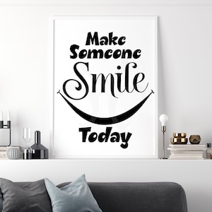 Make Someone Smile Today SVG Files For Cricut, Cheer Svg Digital Download, Hand Lettered Svg, Be Kind Svg