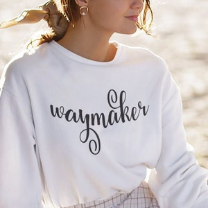 Waymaker SVG Clipart Cortar Archivo con Remolinos, Camisa Cristiana Imprimir Png Pdf Eps Dxf Jpg, FTH