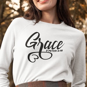 Gracia 2 Pedro 3 18 Versículo bíblico Imprimir y cortar Diseño Descargar con corazón, Svg Jpg Eps Dxf Png Pdf, FTH