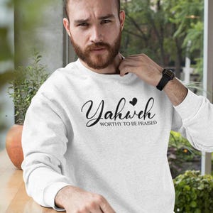 Yahweh digno de ser alabado Corazón / Diseño inspirador cristiano SVG, PNG, JPG para manualidades, camisetas, tazas y decoración del hogar, Wshp