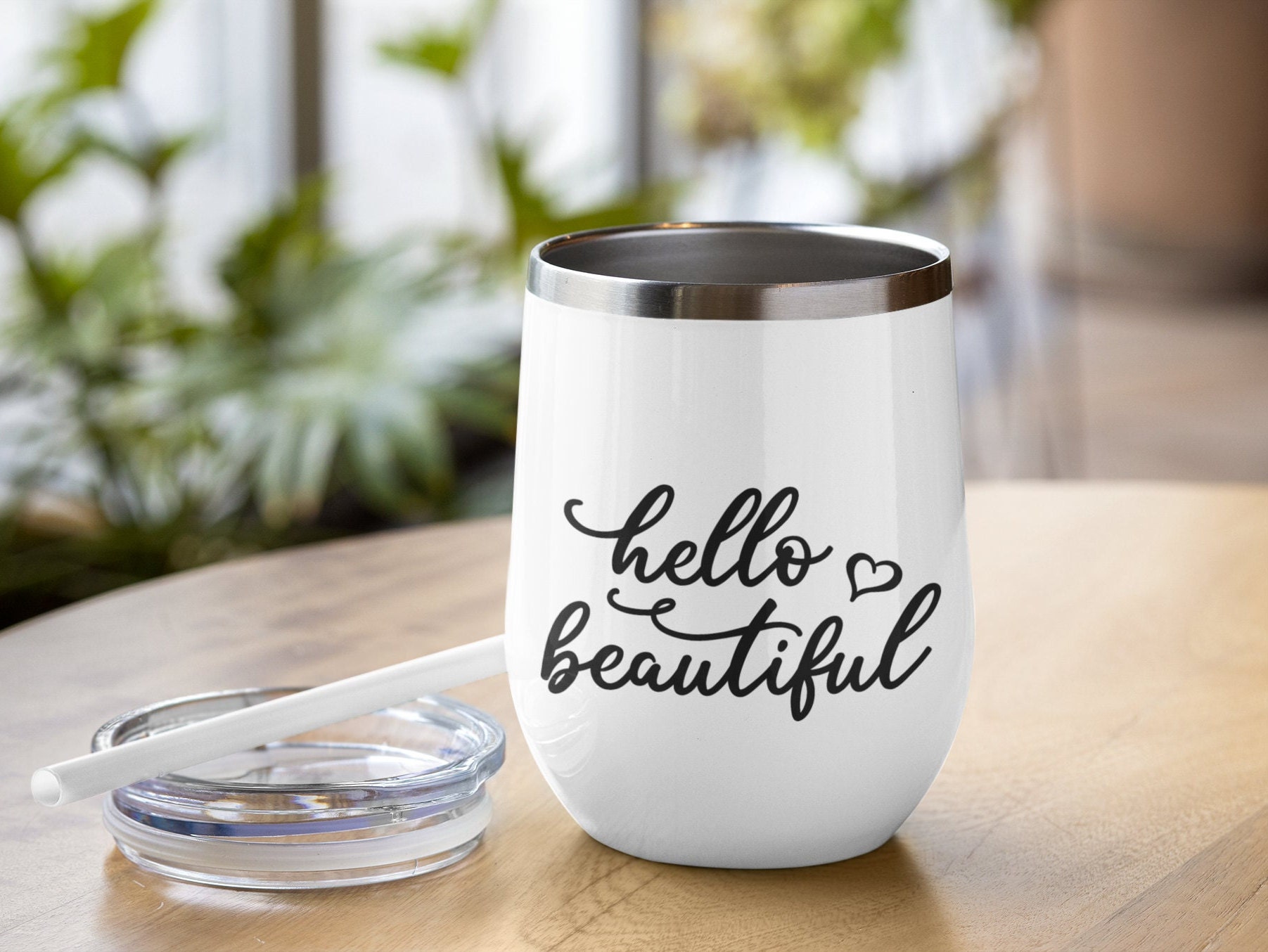 Hello Swirl Hello Beautiful SVG - Cursive Swirl Font with Heart Accent Perfect for ...