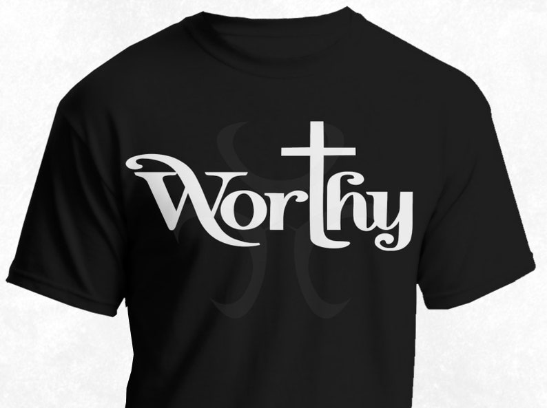 Download Worthy SVG Christian Saying Religious Quote Cross Jesus | Etsy
