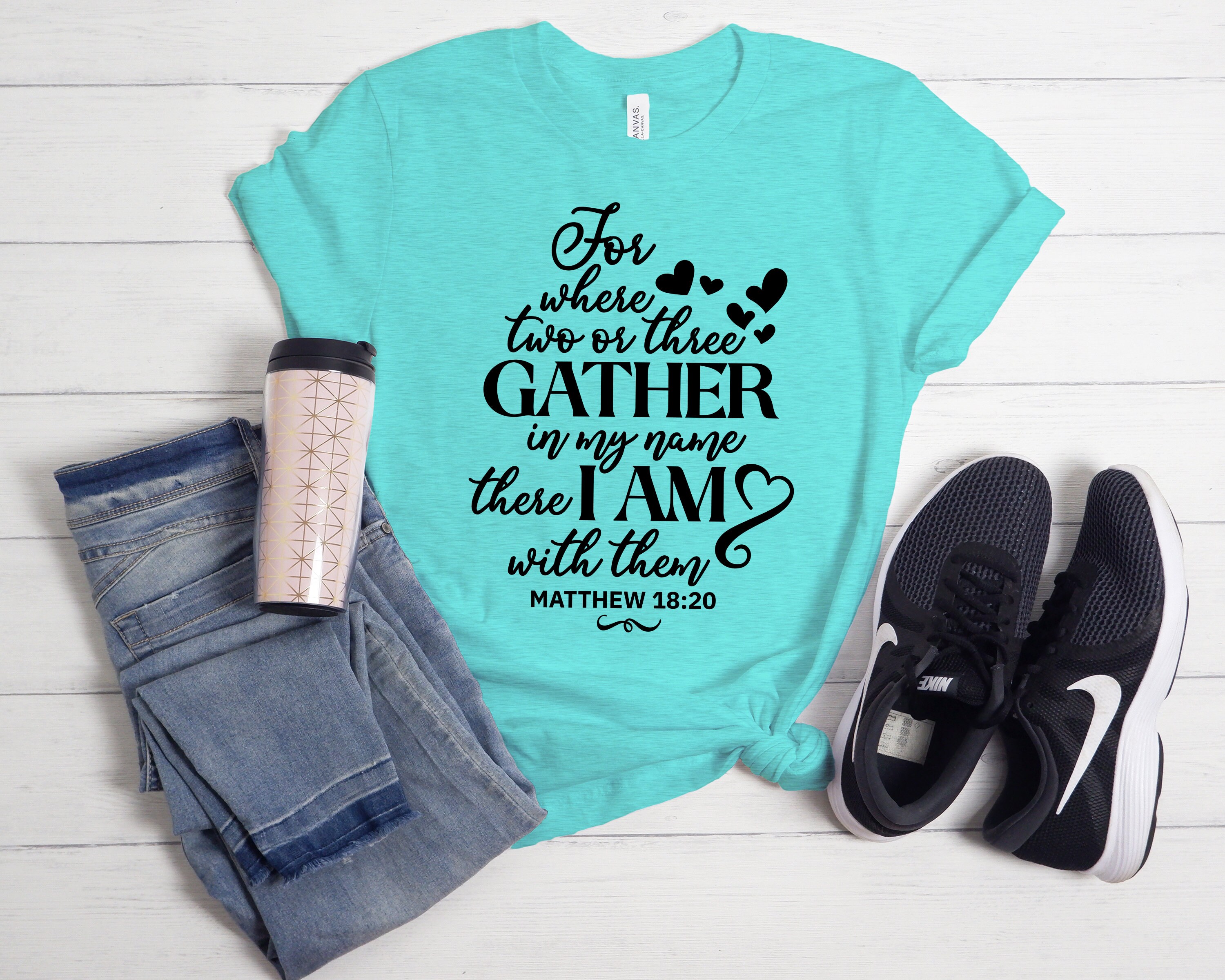 For where two or three gather in my name there i am with them etsy