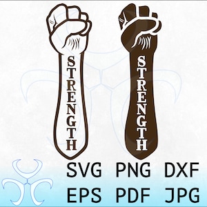 Black Lives Matter Raised Fist SVG Clipart Design Cut File, Blm Strength png Instant Download for Cutting Machines like Cricut + Silhouette