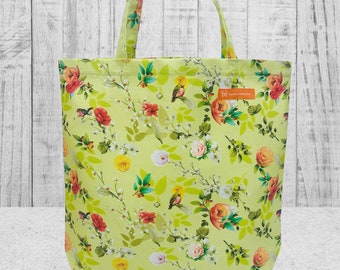 Stofftasche, Beutel, Einkauf, Blumen und Vögel, Geschenkidee, Shopping Bag