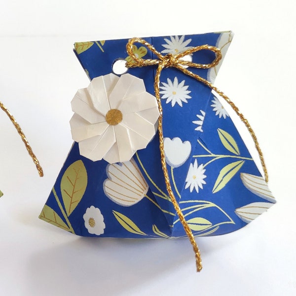 Set aus Belles de Nuit-Pfingstrosen-Geschenkboxen in Origami-Optik für Hochzeitsgäste, Geburtstagsfeiern und Party-Tischdekorationen