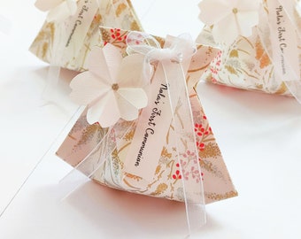 Lot de Boîtes à dragées en origami sakura blanche pour cadeau invité mariage baptême et décoration fête occasionelle