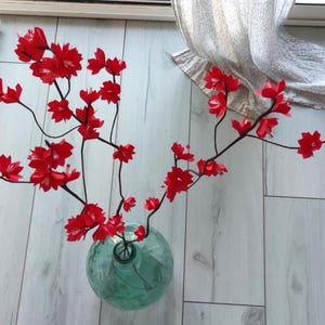 Large 80cm Japanese cherry tree branches in origami Sakura flowers flower bouquet composition, wedding decoration, baptism