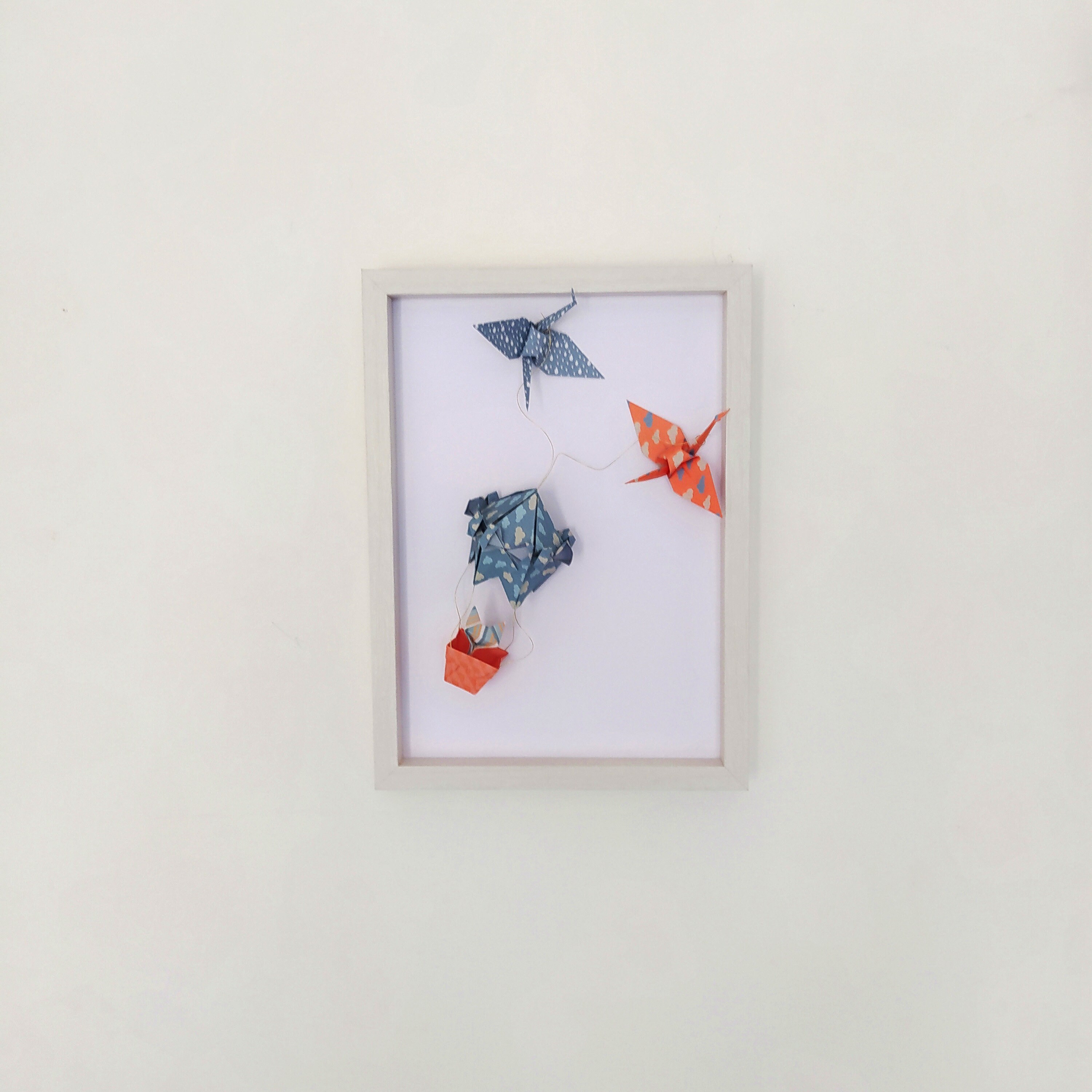 Cadre en Origami Voyage Autour Du Monde Pour Cadeau Fête Enfant Baptême et Décoration d'intérieur Po