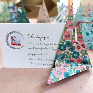 Lot de marque-places grue traditionnelle du Japon herbier et fleurs, décoration table de mariage, porte nom baptême et fête de famille