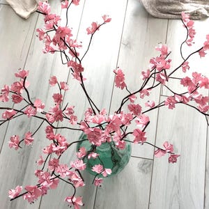 Large 80cm Japanese cherry tree branches in origami Sakura flowers flower bouquet composition, wedding decoration, baptism