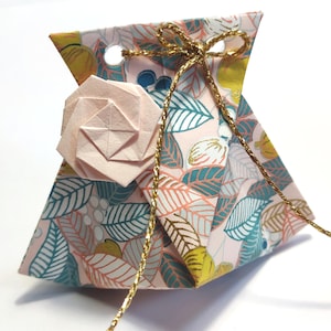 Conjunto de caixas de lembrancinhas de folhagem de origami em 8 cores para escolher para convidados de casamento, festas de aniversário e decorações de mesa de festa