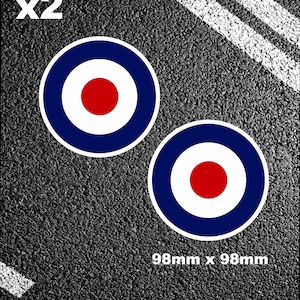 RAF Roundel Stickers Mods Royal Air Force Vespa Scooter Typhoon Lambretta Jaguar Tornado Harrier jump jet Hawk Vulcan Bomber Lightning BAE