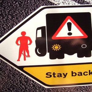 CYCLIST Warning Sticker Large 215mm X 155mm VAN / Truck warning sticker bus Hgv